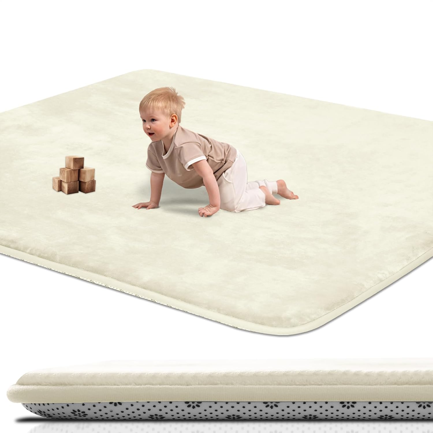 Thick Baby Play Mat for Floor - Ultra Soft Padded Foam Rug