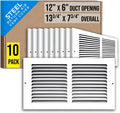 12x6 Return Air Grille Steel Vent Cover - 10 Pack Handua