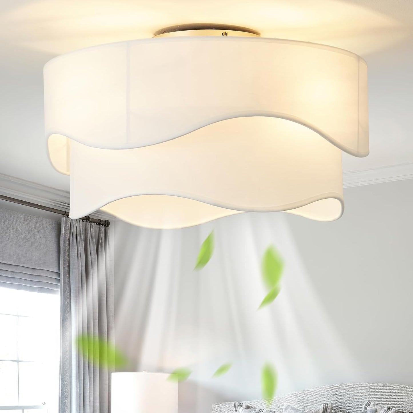 20in Flush Mount Ceiling Fan with Lights for Boho Style Homes