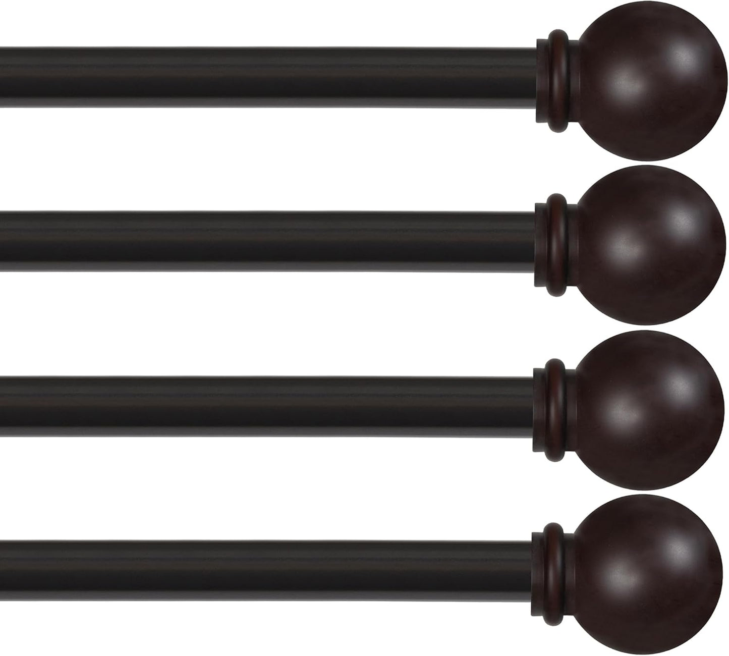 Kenney Chelsea Ball End Window Curtain Rod Set for Home