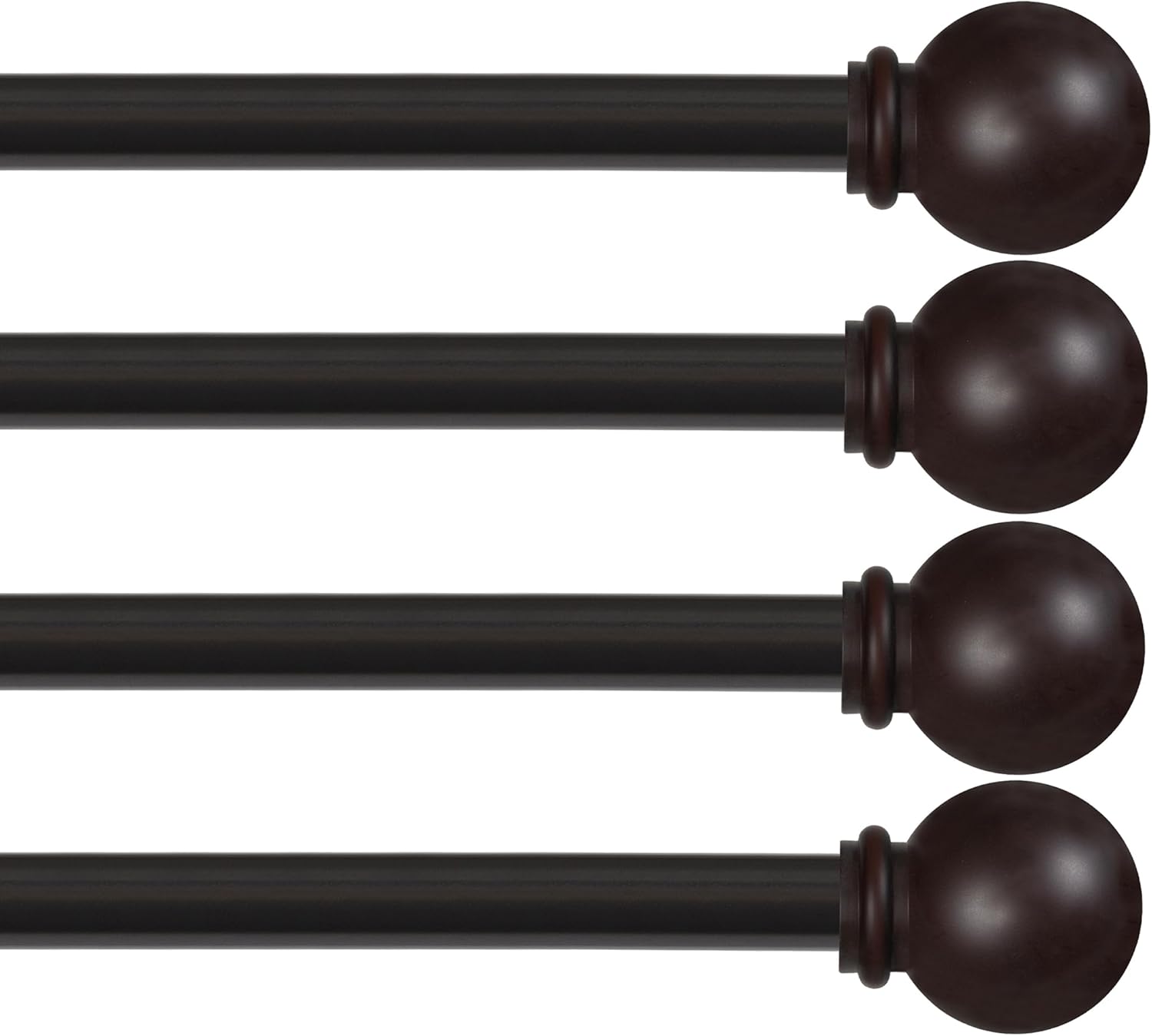 Kenney Chelsea Ball End Window Curtain Rod Set for Home