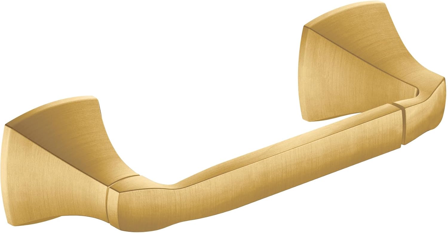 Moen Voss Brushed Gold Pivoting Toilet Paper Holder for Luxury
