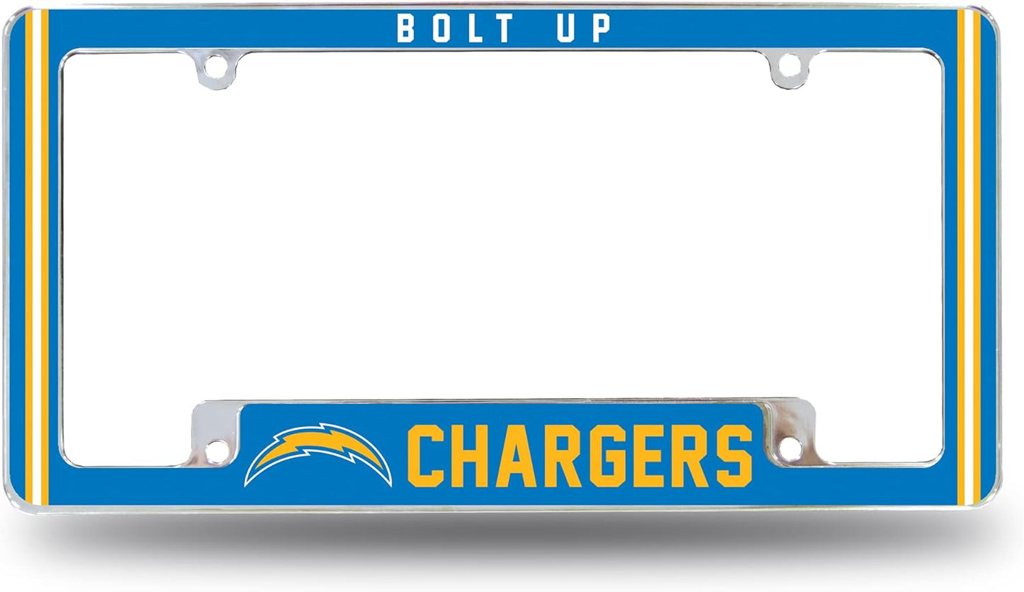NFL Chargers Premium Chrome License Plate Frame