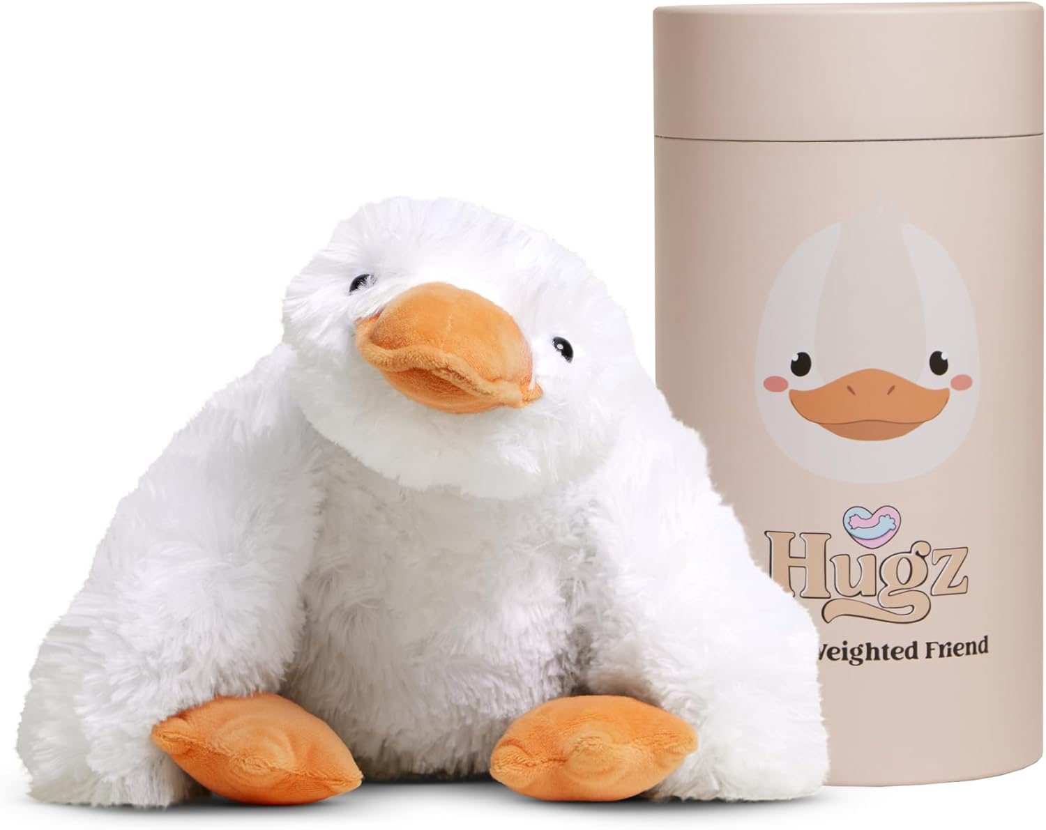 Hugz Official Quackers The Duck Premium Weighted Plushie Gift