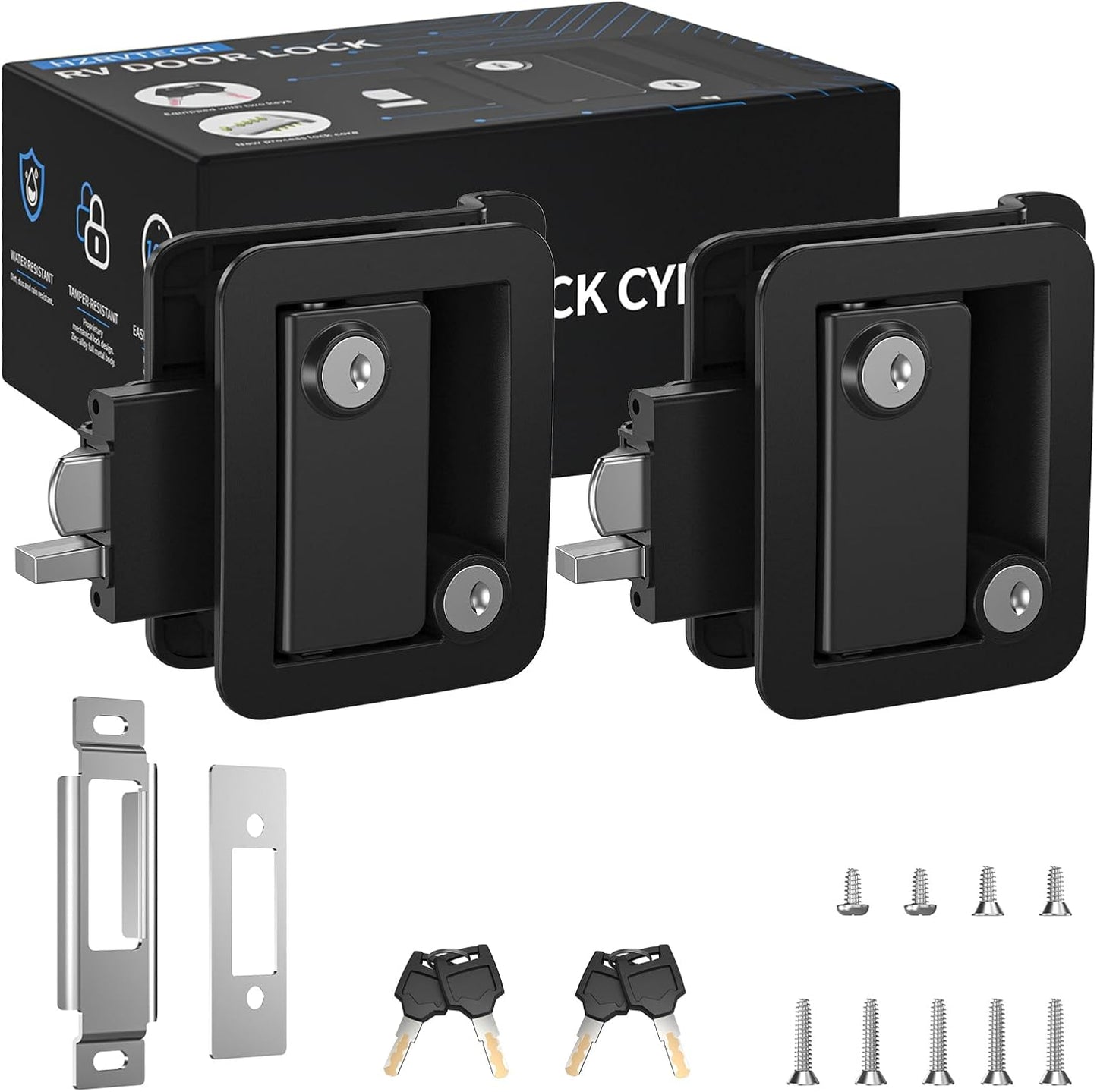 RV Door Lock Replacement with Paddle Deadbolt for Trailers