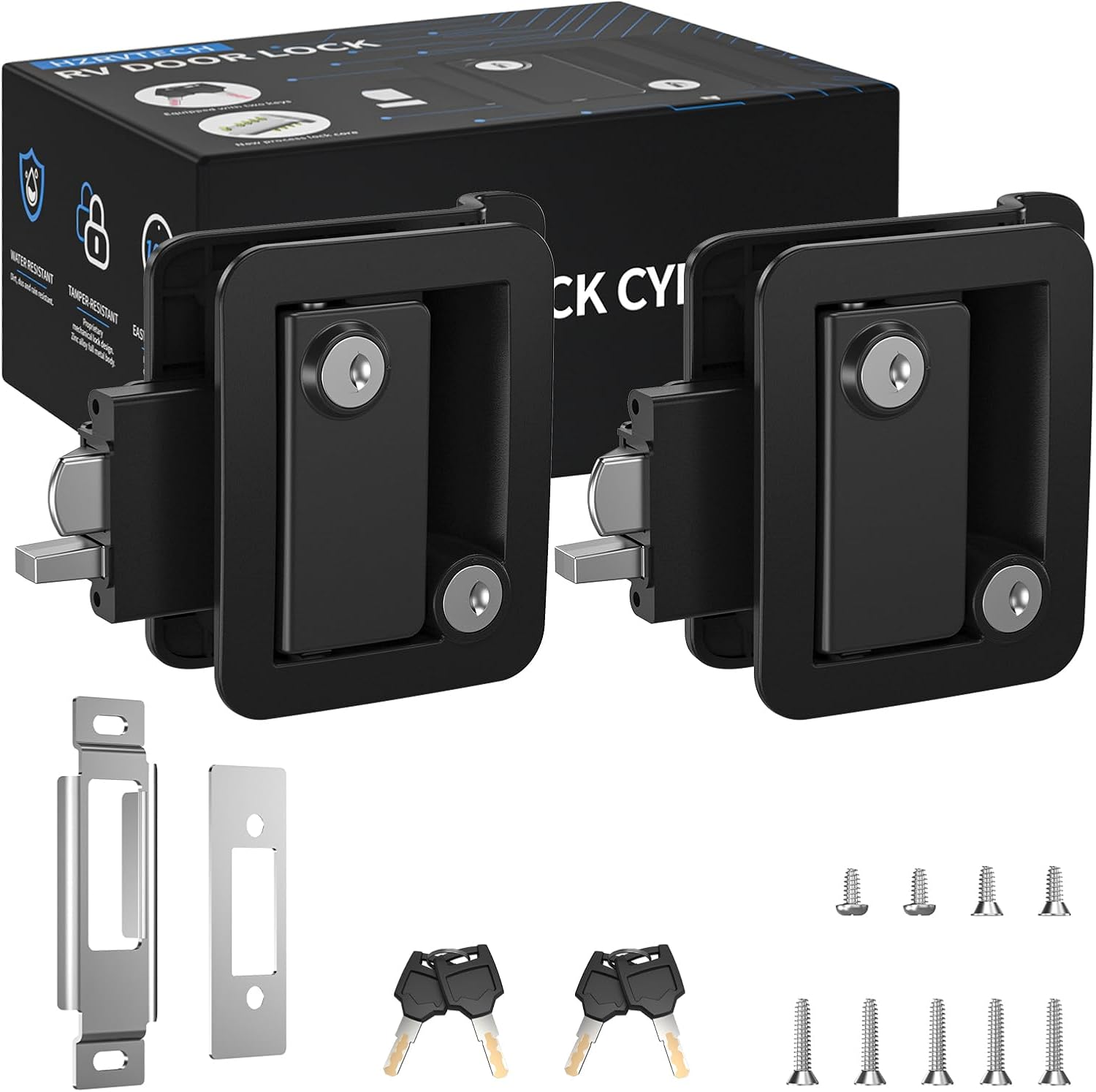 RV Door Lock Replacement with Paddle Deadbolt for Trailers