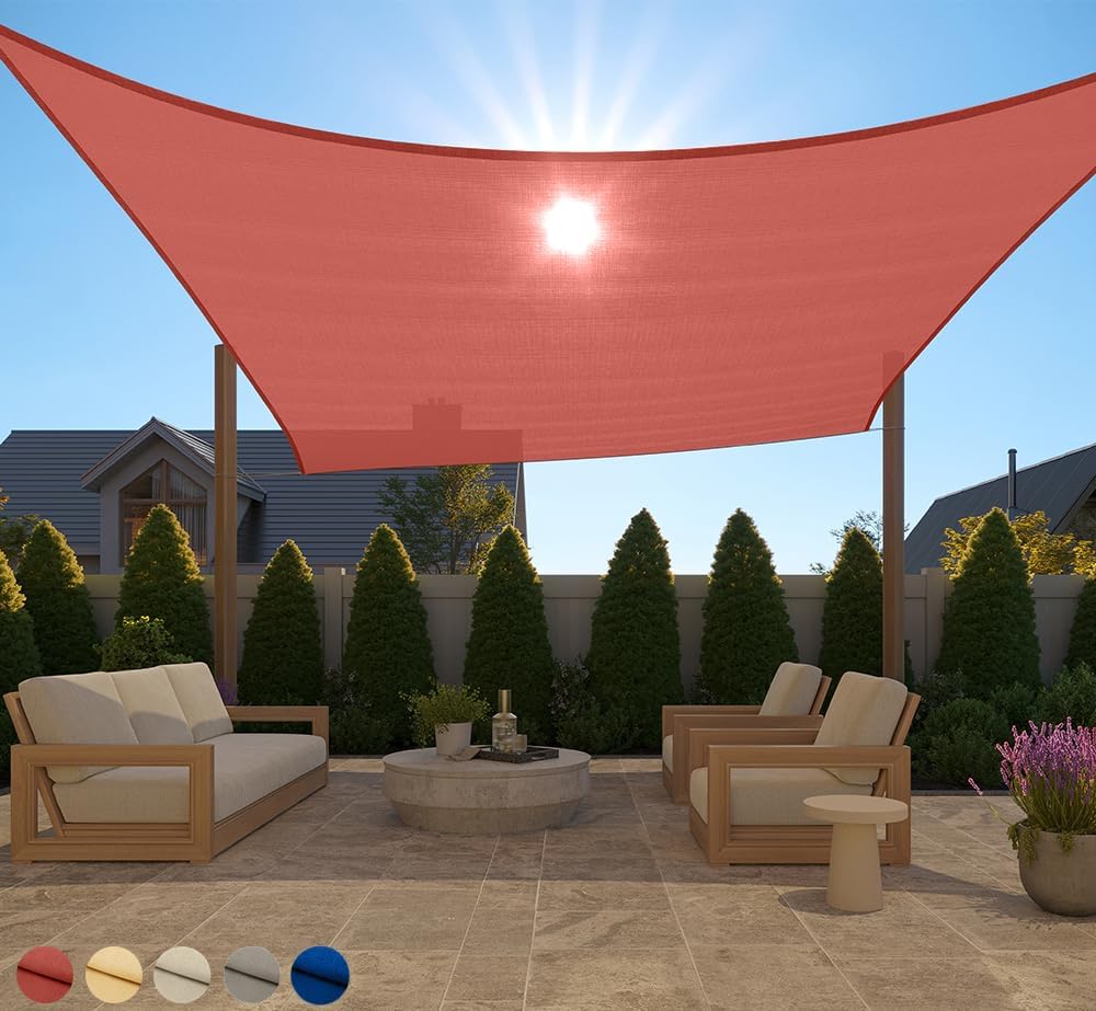GORILLA GRIP Heavy Duty Sun Shade for Outdoor Patio 12x12 FT