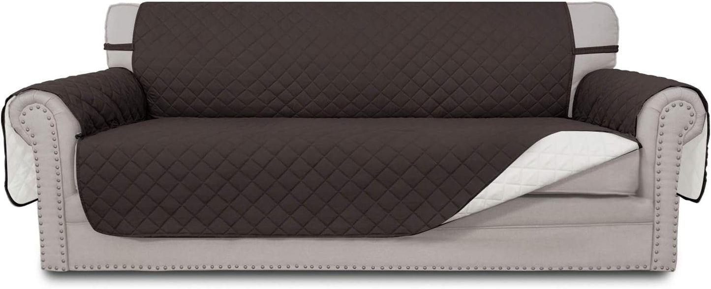 Easy-Going Reversible Couch Cover for 3 Cushion Sofa Protection