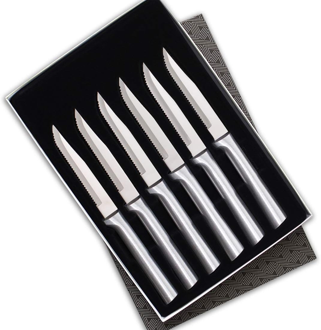 RADA Cutlery 6-Piece Serrated Steak Knife Set for Meat Lovers