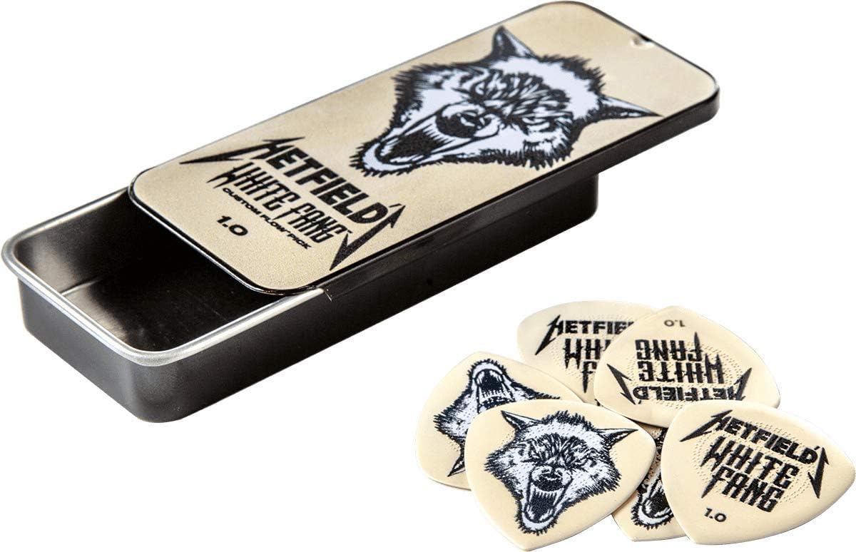 Powerful Grip: Jim Dunlop White Fang Pick Tin