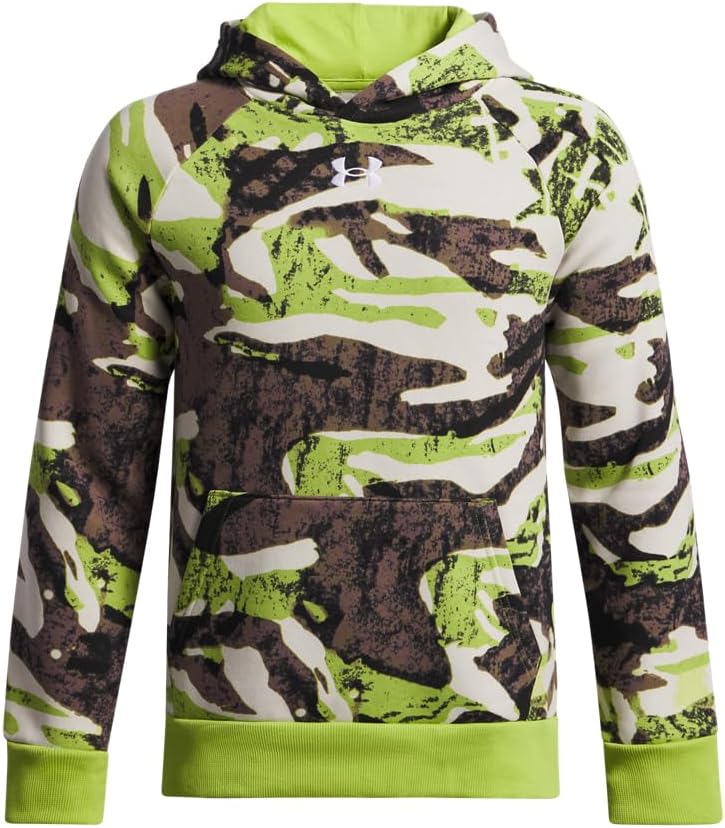 Under Armour Boys' Rival Fleece Printed Hoodie for Comfort