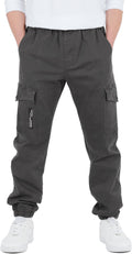 CAMLAKEE Boys Cargo Pants Stretch Elastic Waist School Joggers fabrics