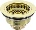 3-1/2 in Kitchen Sink Drain Assembly Gold Finish - Durable Replacement