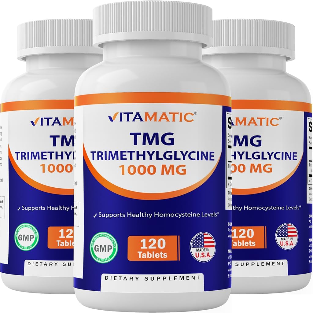 Vitamatic TMG Supplements 1000mg for Healthy Homocysteine Levels