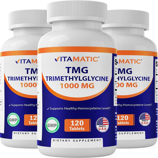 Vitamatic TMG Supplements 1000mg for Healthy Homocysteine Levels