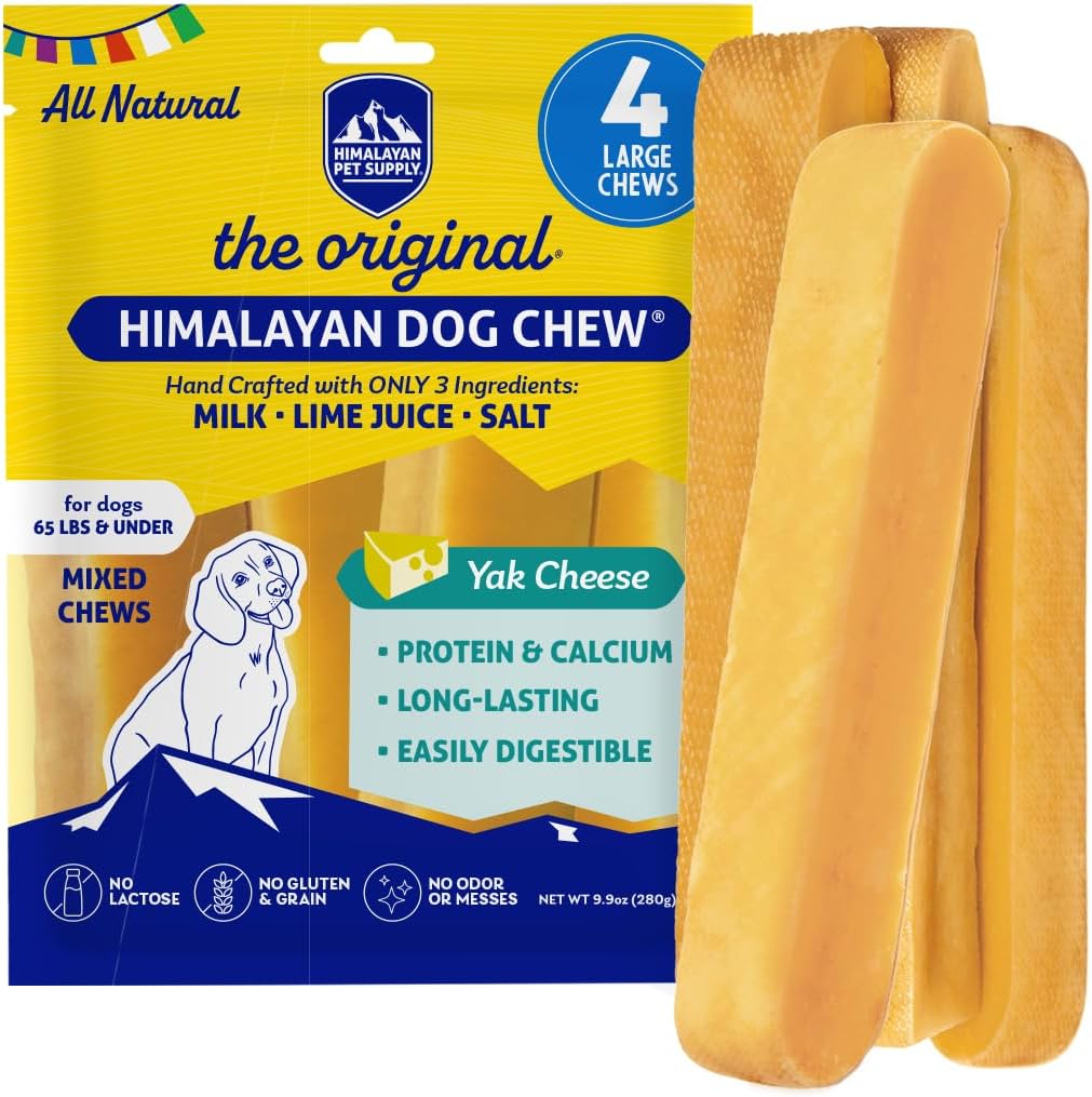 Himalayan Dog Chew Original Yak Cheese Chews for Dogs 65 Lbs