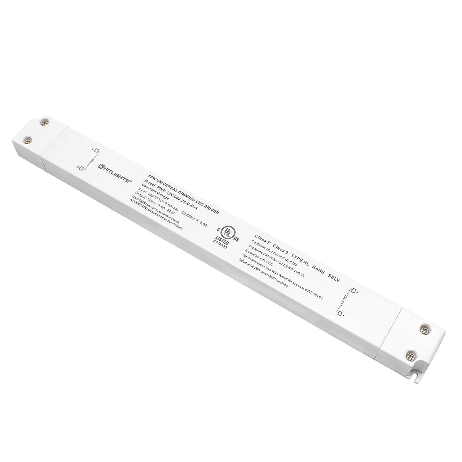 HitLights 60W Dimmable LED Driver Transformer for LED Projects