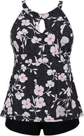 Septangle Women's Two Piece Tankini for Big Bust - Supportive