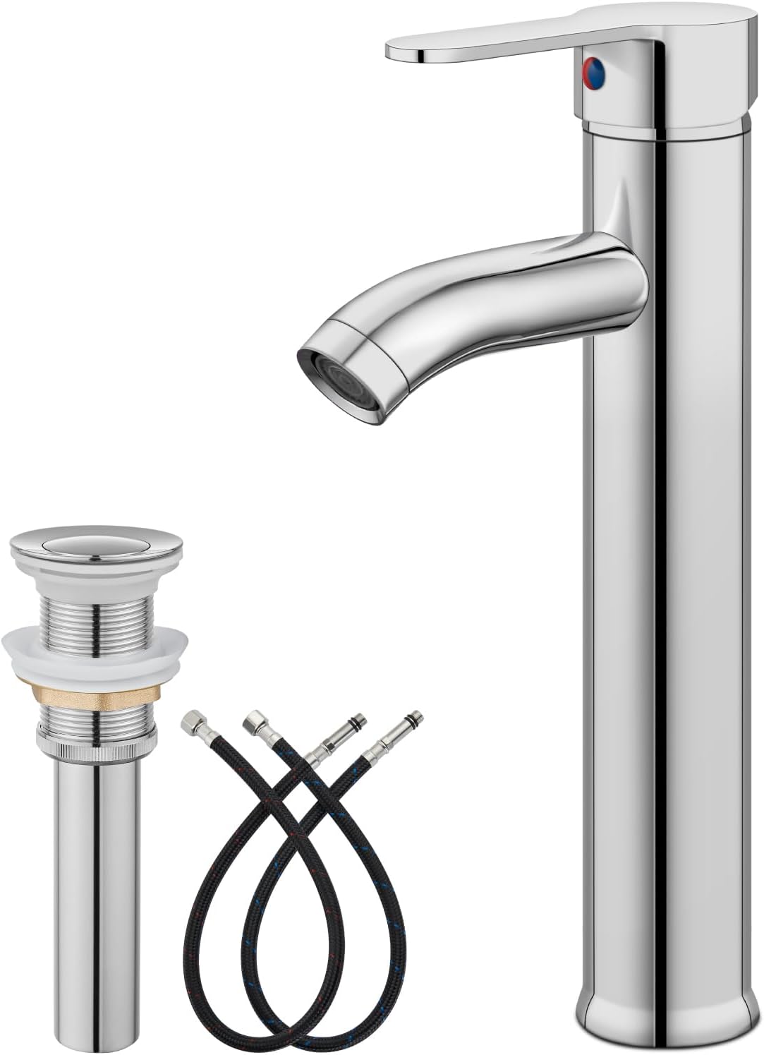 Gotonovo Vessel Sink Faucet Tall Bathroom Mixer Tap for Modern Use