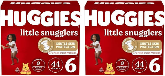 HUGGIES Little Snugglers Size 6 - Comfort & Protection for 35+ lb Babies