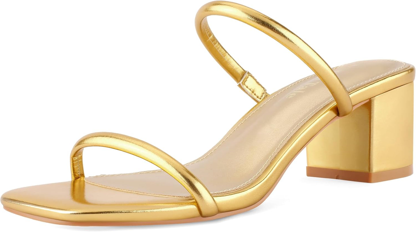 Shoe'N Tale Strappy Heels for Women with Square Open Toe Design
