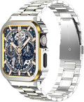 Metal Band Compatible with Apple Watch 44mm 45mm for Men - Stainless