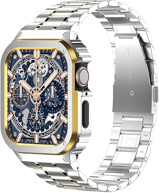 Metal Band Compatible with Apple Watch 44mm 45mm for SE/9/8/7/6/5/4