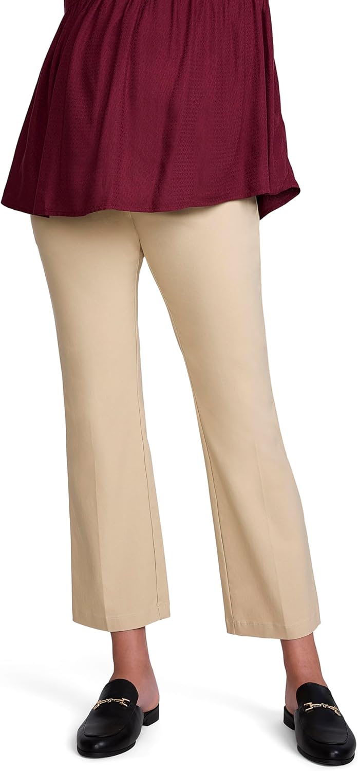 Super Stretch Over the Belly Ankle Straight Leg Pants for Work