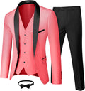 Mens 3-Piece Slim Fit Tuxedo Set with Shawl Lapel - Classic Look