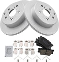 TRQ Rear Brake Pad & Rotor Kit Compatible with 2010-2012 Lexus HS250h