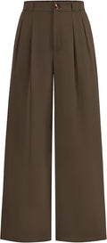 Wide Leg Dress Pants for Women High Waisted - Flattering Office