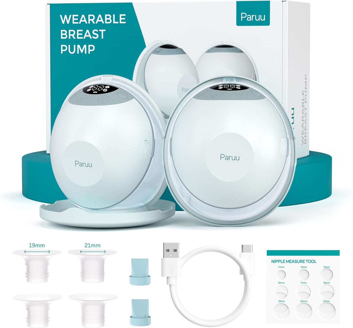 Paruu P20 Electric Breast Pump Hands Free with 4 Modes & 12 Levels