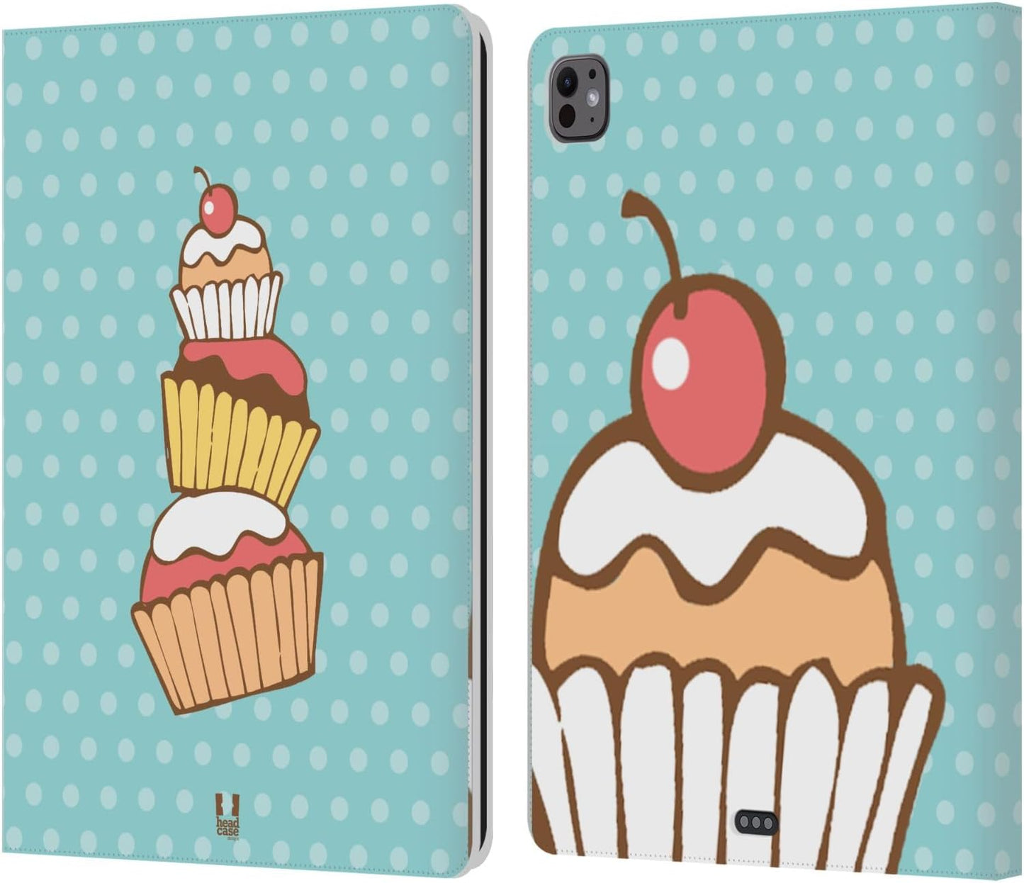 Stack Cupcakes Happiness Leather Wallet Case for iPad Pro 13 M4