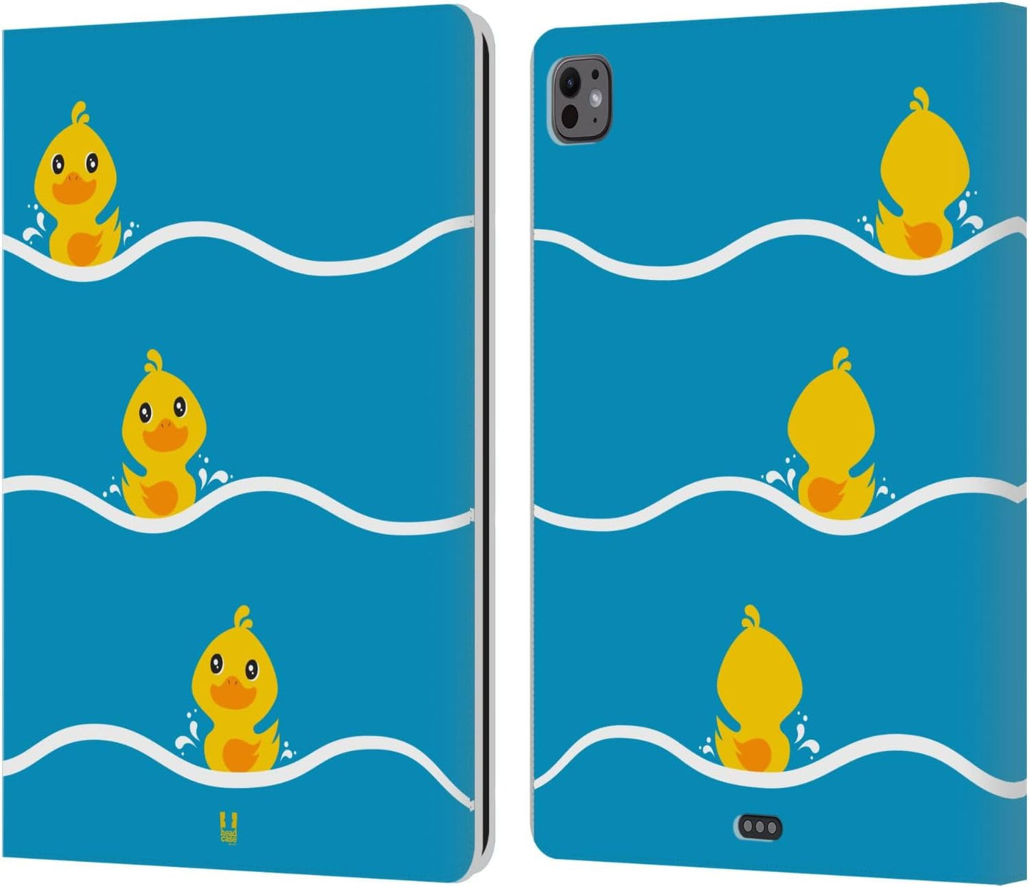 Kawaii Duck Leather Wallet Case for Apple iPad Pro 13 M4 2024
