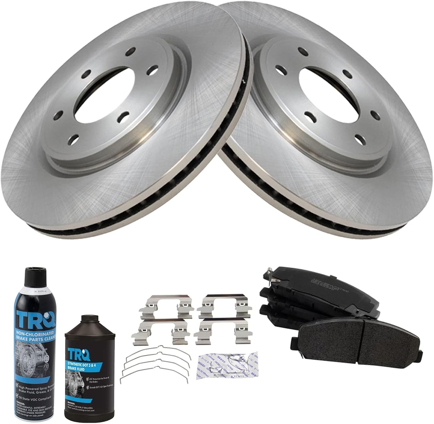 TRQ Front Brake Pad & Rotor Kit for INFINITI QX56 & Nissan Armada