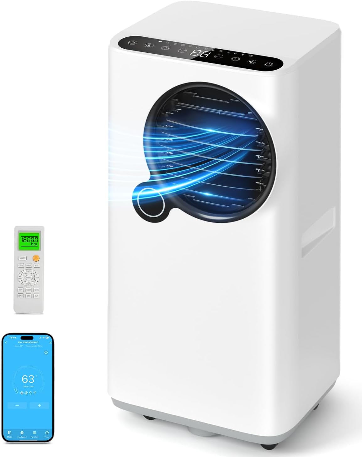 Portable Air Conditioners 16000 BTU Smart AC Unit for Comfort