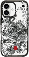 Impact Case for iPhone 16 - Power Dragon Clear Black Slim Case
