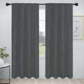 Easy-Going Rod Pocket Blackout Curtains Gray - Room Darkening Panels