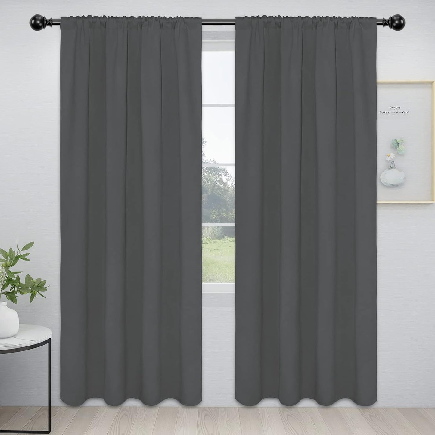 Easy-Going Rod Pocket Blackout Curtains for Room Darkening