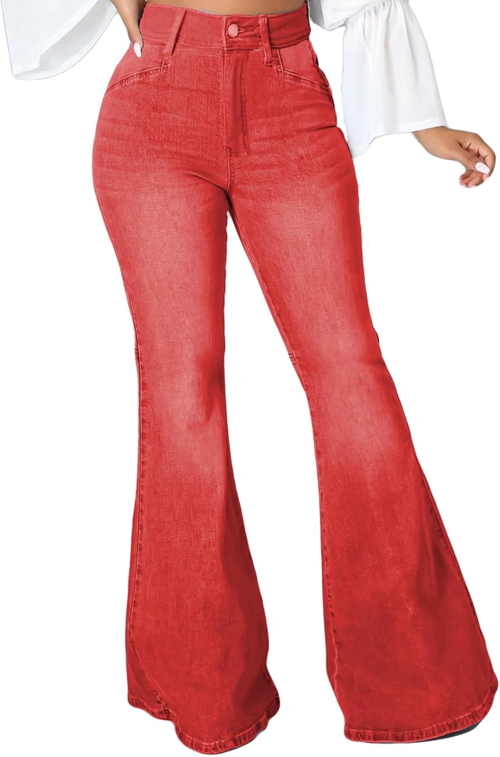 SeNight Women Bell Bottom Jeans for Casual and Stylish Wear