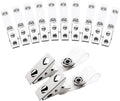 Metal Badge Clips with Clear PVC Straps 300pcs - Durable ID Holders