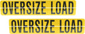 Oversize Load Sign 12 in x 60 in 2-Pack - Hinged Aluminum Safety Signs