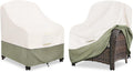 Bitubi Waterproof Patio Chair Covers 2 Pack - Heavy Duty Protection