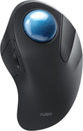 Wireless Ergonomic Trackball Mouse - Comfortable, Rechargeable