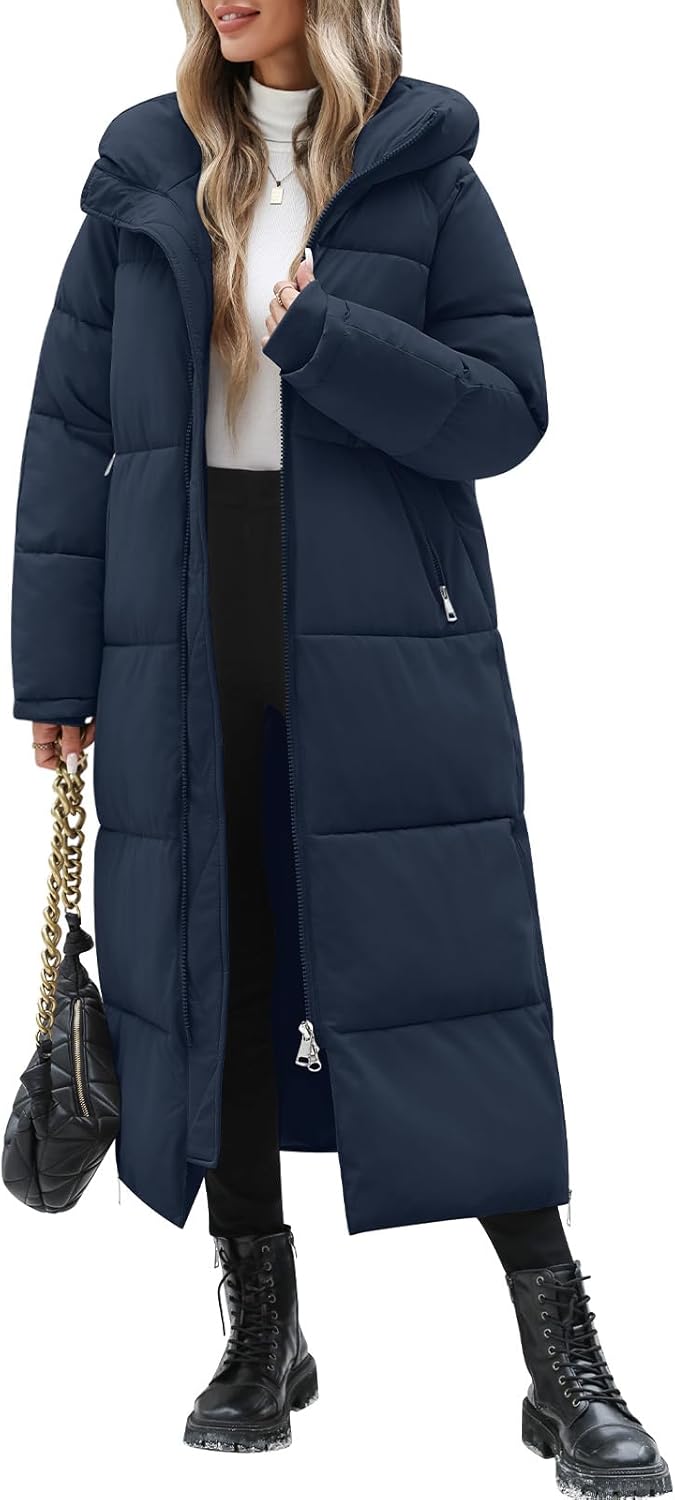 HEEKPEK Women Long Winter Coat Thickened Quilted Puffer Coats