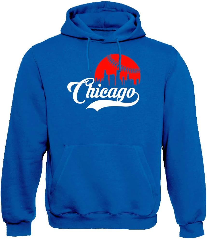 Xtreme Apparel Cityscape Skyline Men's Hoodie for Baseball Fans