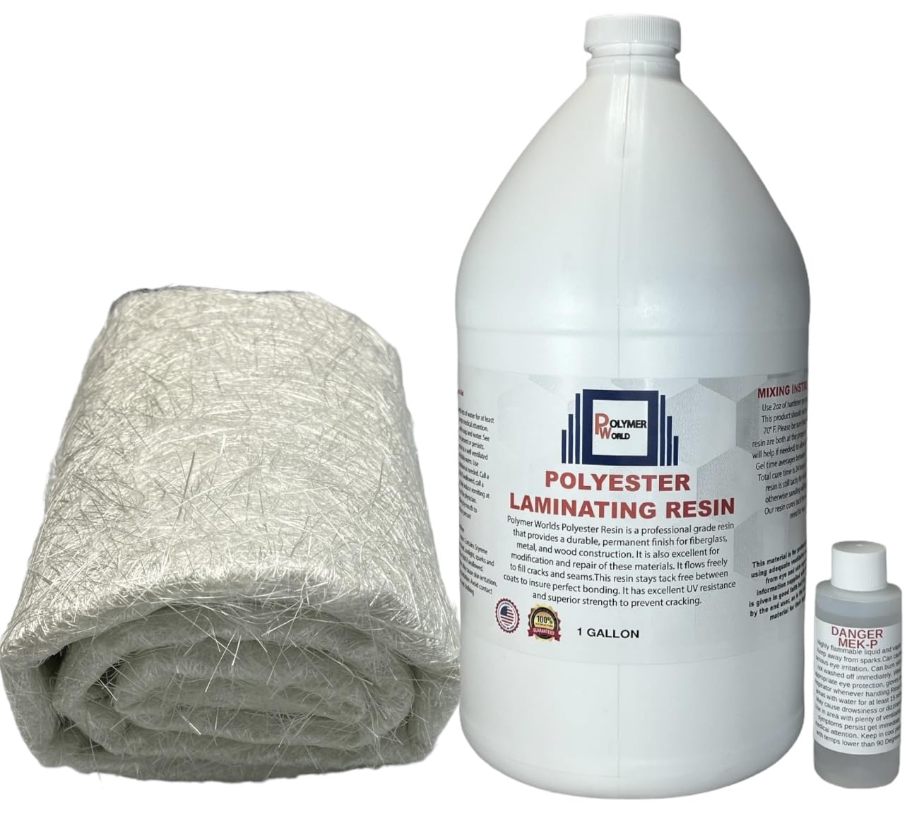 Polyester Resin and Chopped Strand Mat Fiberglass Kit for Repairs