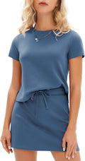 Womens Cotton 2 Piece Short Skirt Set - Breathable Summer Outfit