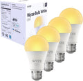 Bulb White 800LM A19 Tunable-White Wi-Fi Smart Light Bulb 4-Pack