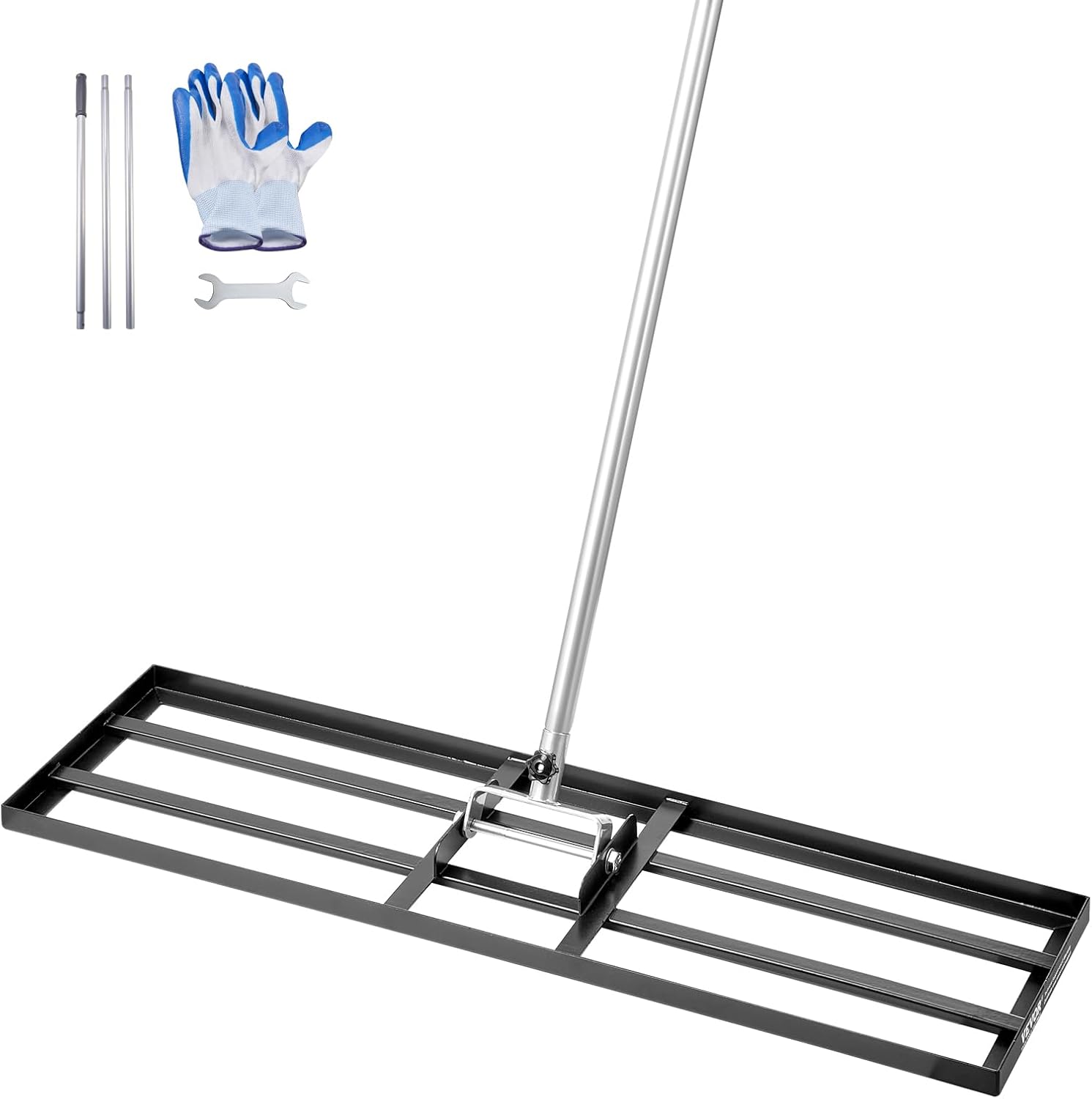 VEVOR Lawn Leveling Rake with Adjustable Handle for Easy Use